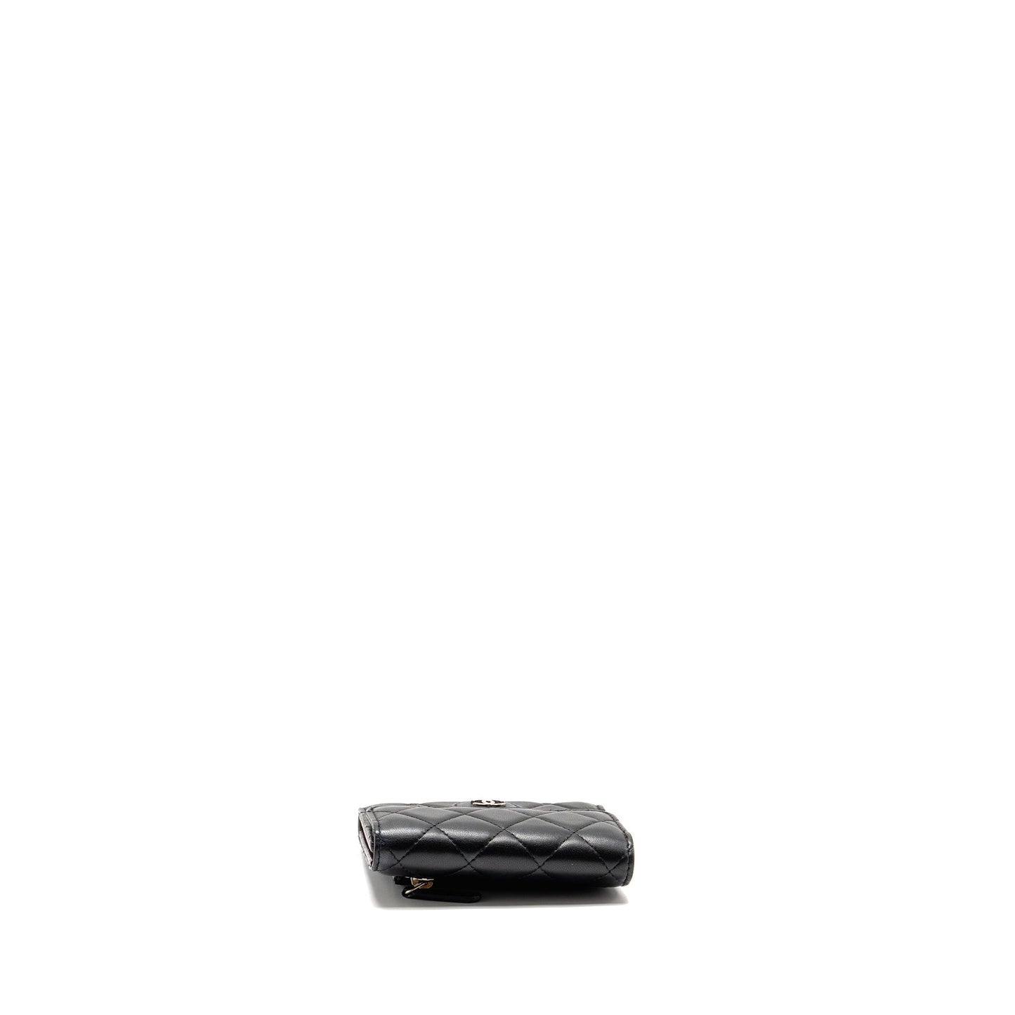 Chanel Small Classic Flap Wallet Lambskin Black SHW