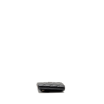 Chanel Small Classic Flap Wallet Lambskin Black SHW
