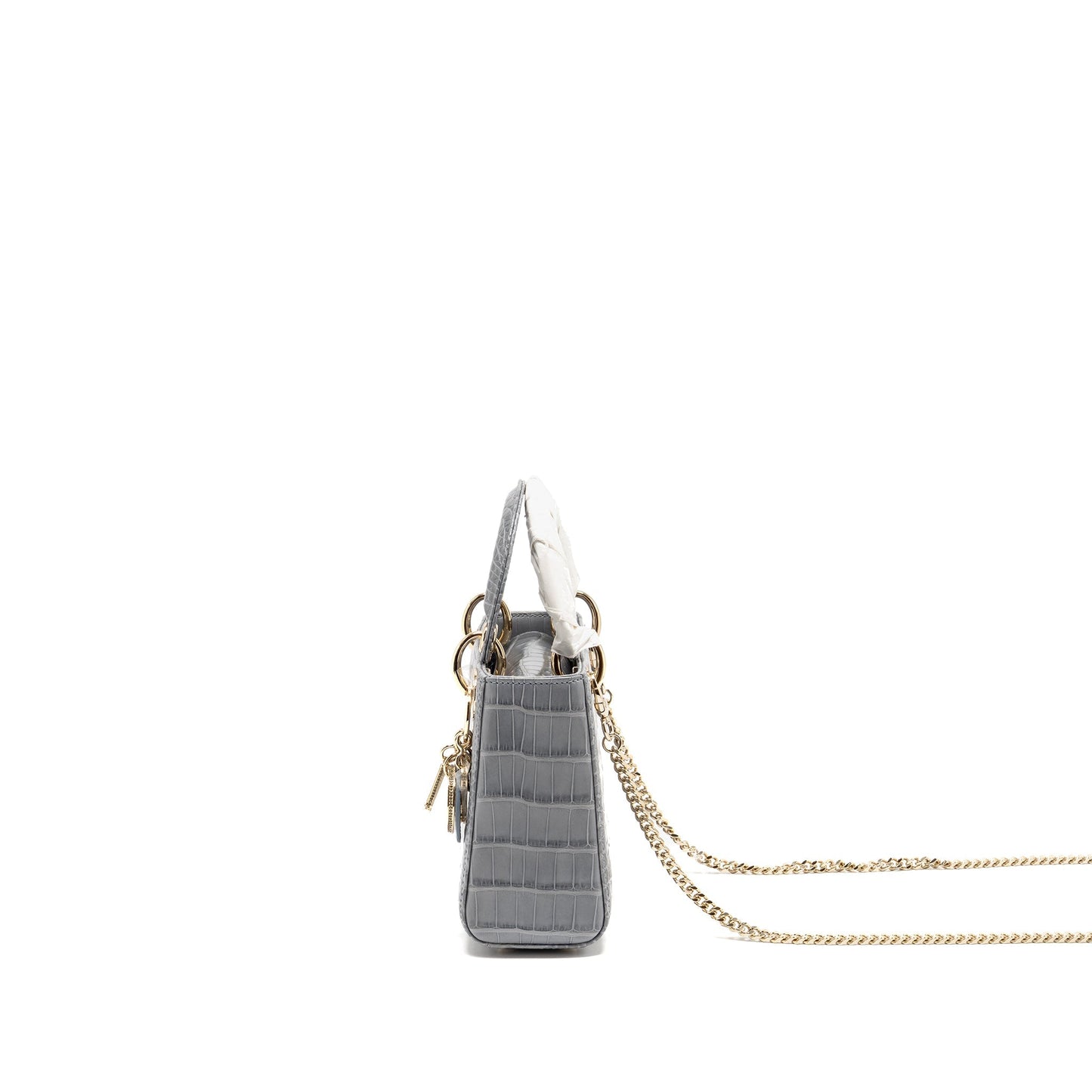 Dior Mini Lady Dior alligator mississippiensis grey