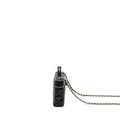 Chanel 25p CC Top Handle Vanity Bag Caviar Black LGHW(microchip)