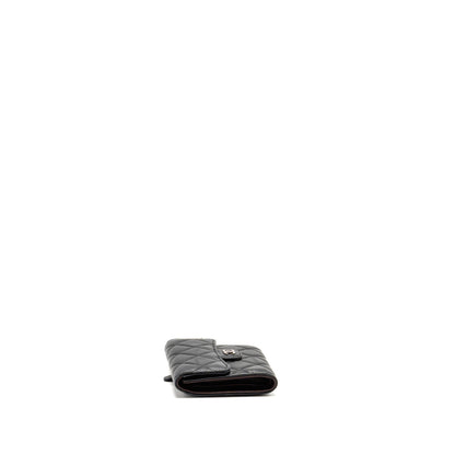 Chanel Small Classic Flap Wallet Lambskin Black SHW