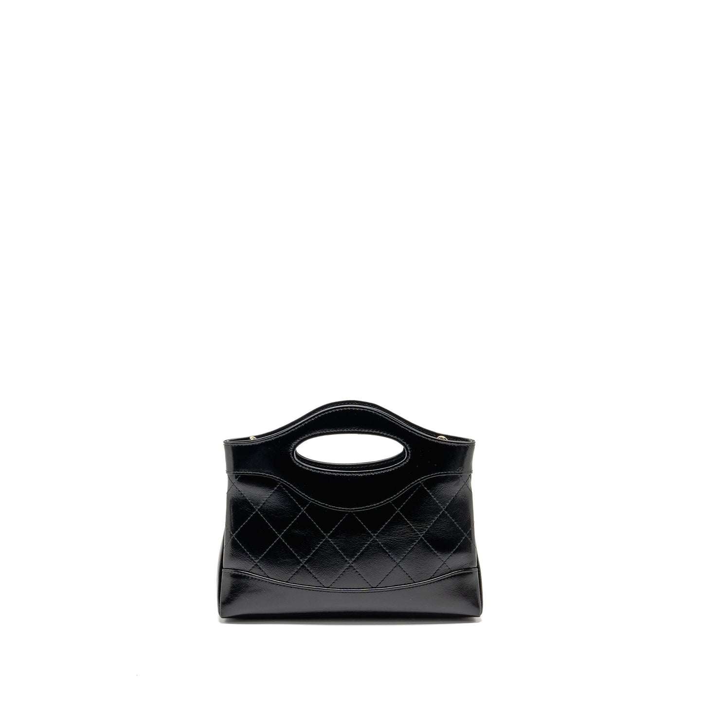 Chanel 24c Mini 31 Clutch with Chain Shiny Calfskin Black LGHW (microchip)