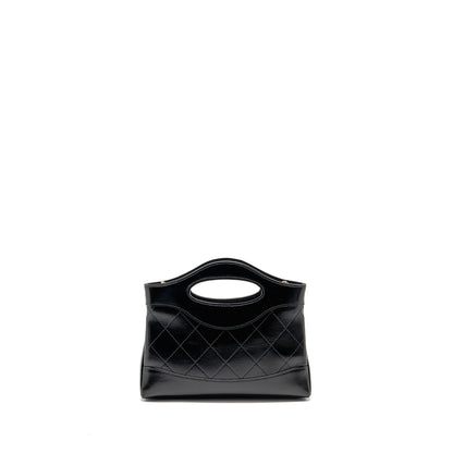 Chanel 24c Mini 31 Clutch with Chain Shiny Calfskin Black LGHW (microchip)