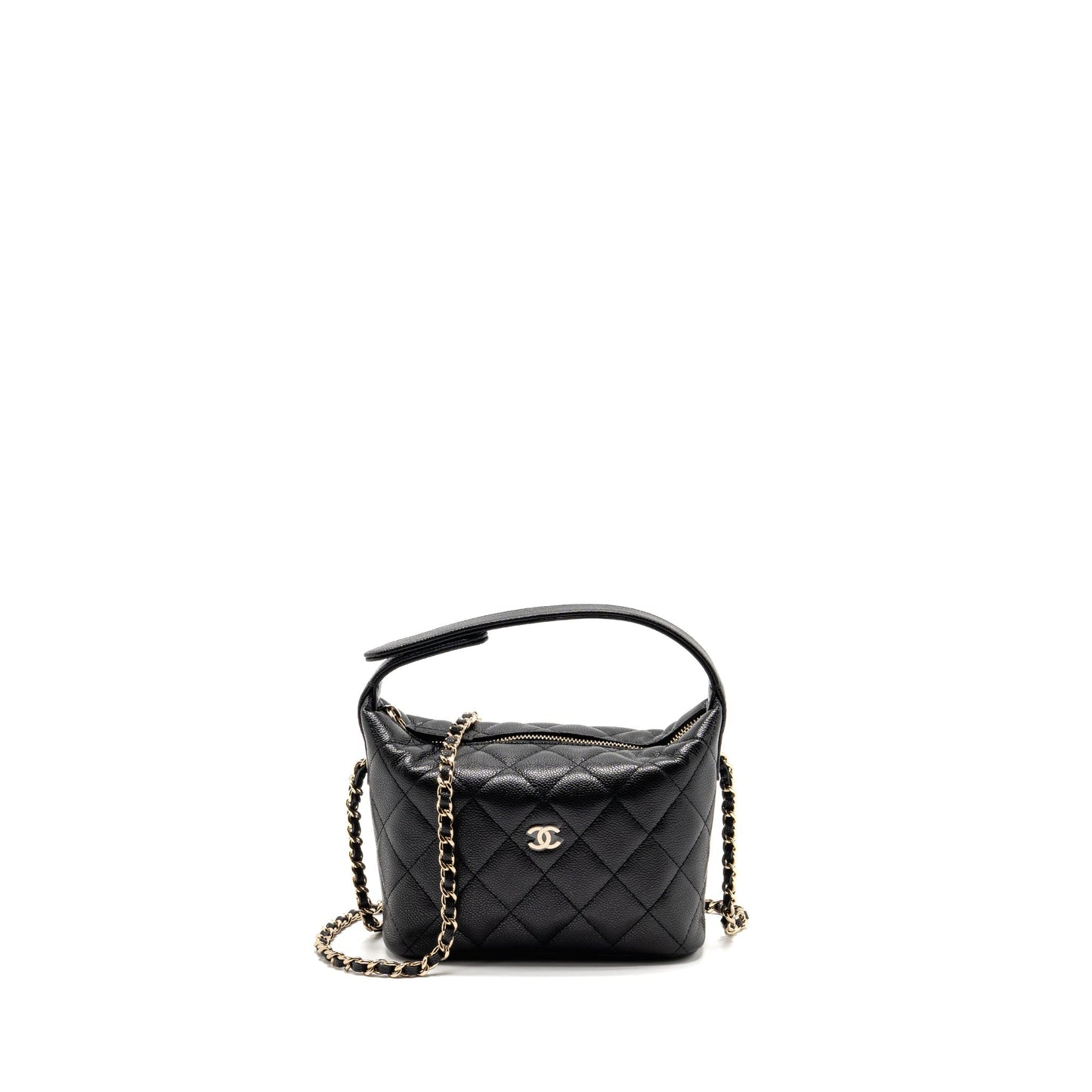 Chanel 25c Quilted Hobo Bag Caviar Black LGHW (microchip)