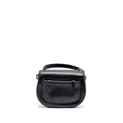 Chanel Small Coco Curve Flap Bag Shiny Goatskin/Calfskin Black GHW