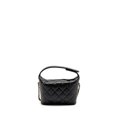 Chanel 25c Quilted Hobo Bag Caviar Black LGHW (microchip)