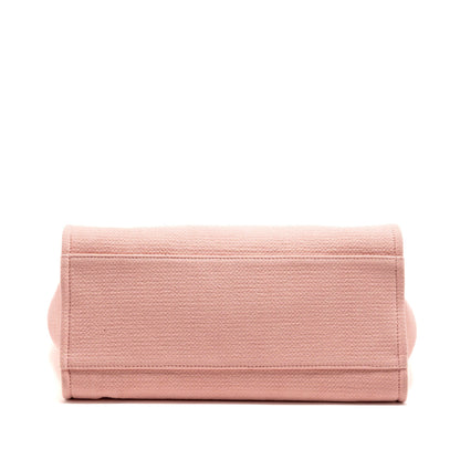 Chanel Deauville Tote Bag Canvas/Leather Pink/White SHW (Microchip)