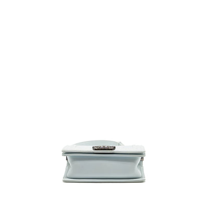 Chanel Small Boy Bag Calfskin Light Blue SHW (Microchip)