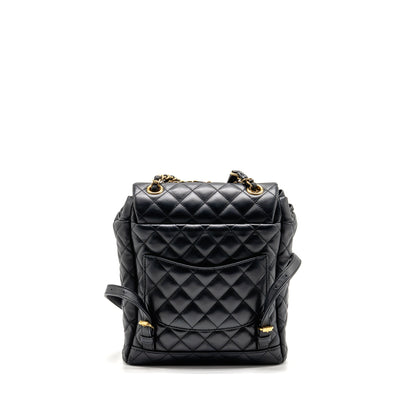 Chanel Small Urban Spirit Quilted Backpack Calfskin Black GHW