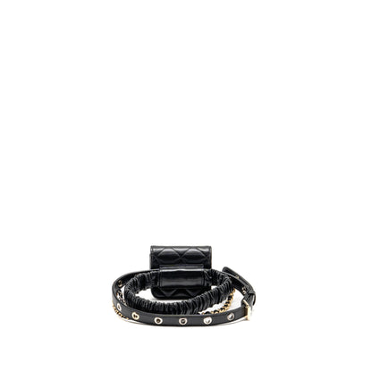Chanel 22C AirPods Case Lambskin Black Multicolour Hardware