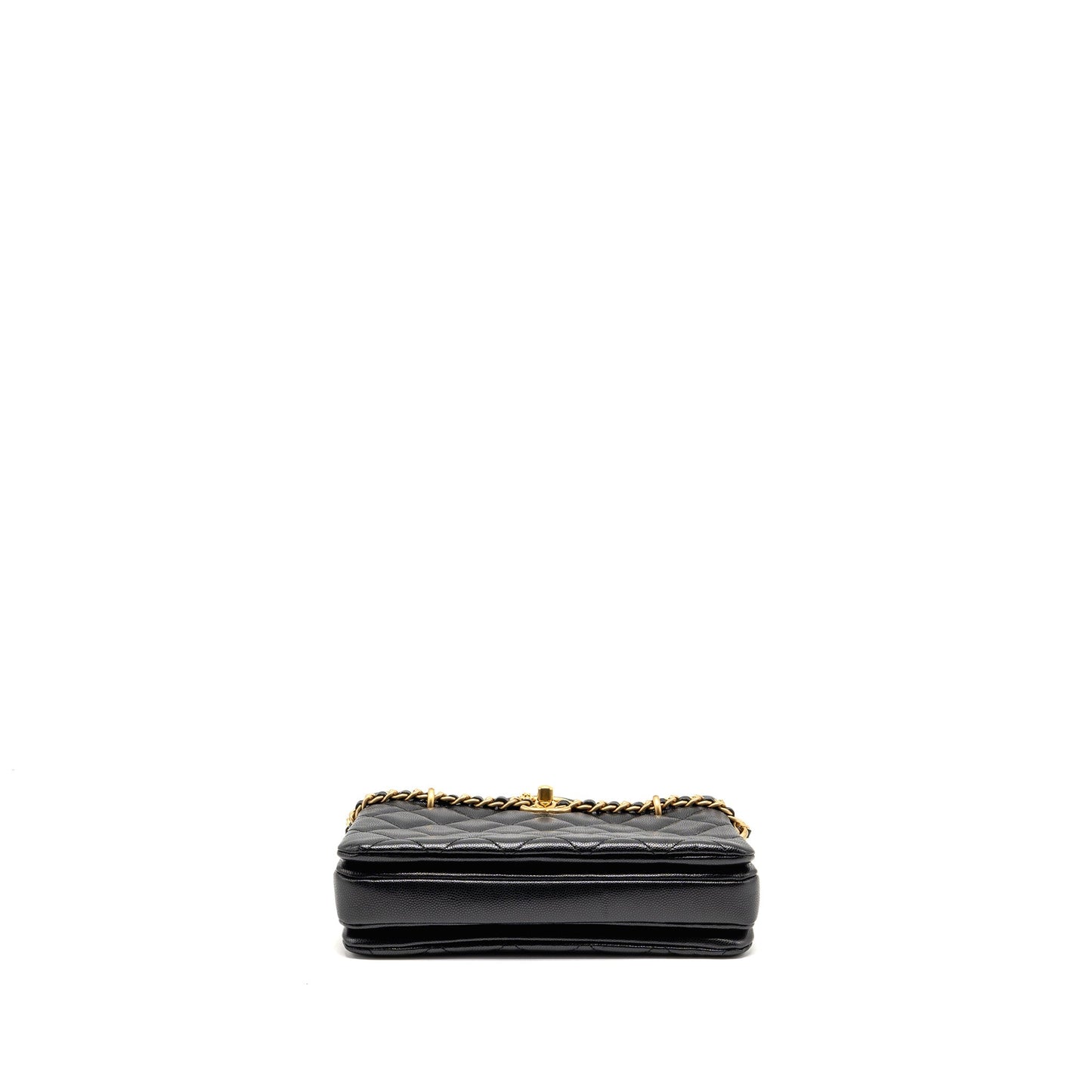 Chanel CC Camellia Small Shopping Bag Caviar Black GHW (Microchip)