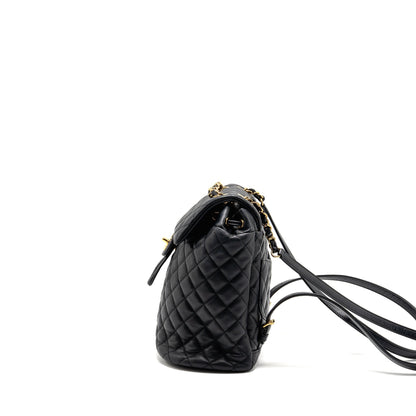 Chanel Small Urban Spirit Quilted Backpack Calfskin Black GHW