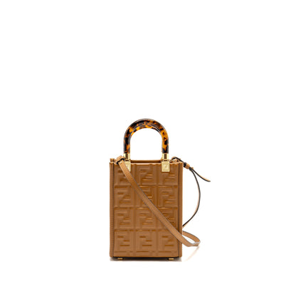 Fendi Mini sunshine shopper Purse leather brown