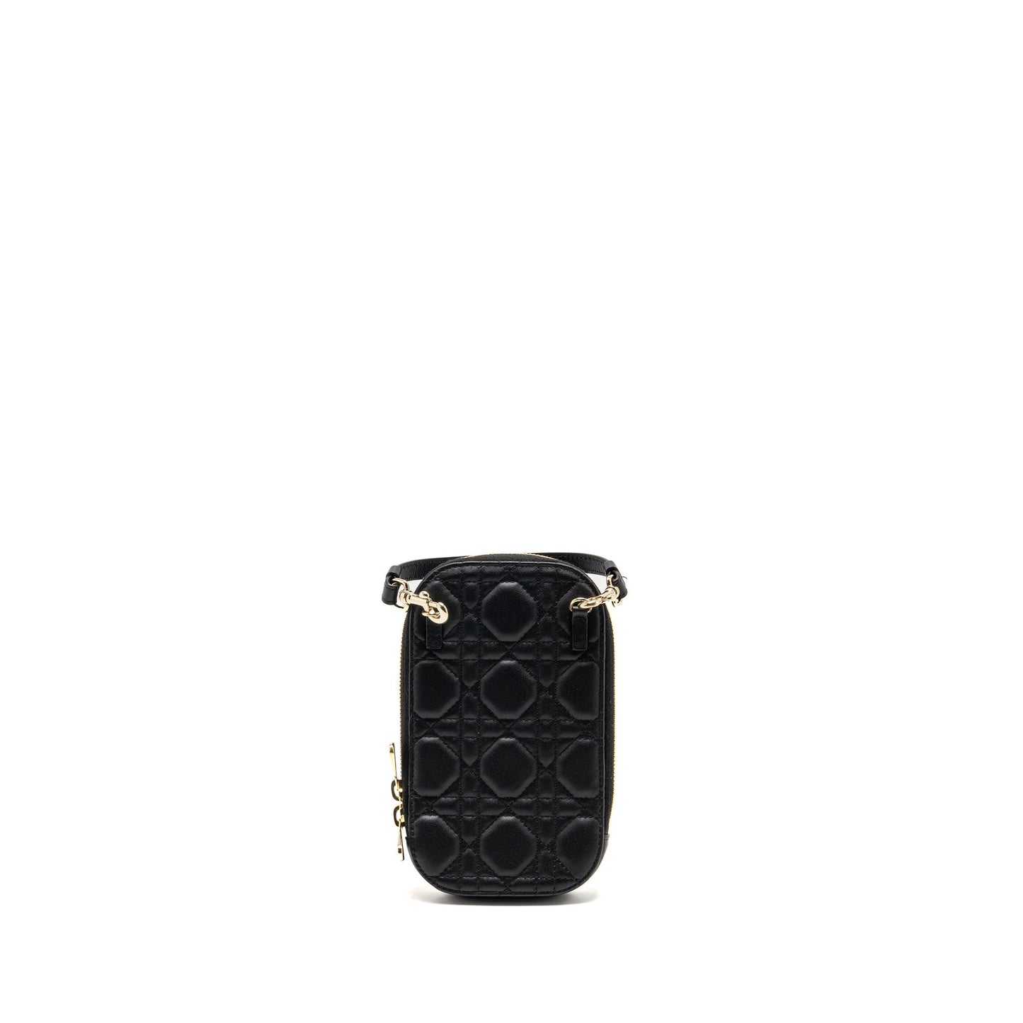 Dior lady dior Callâin Dior phone holder lambskin black