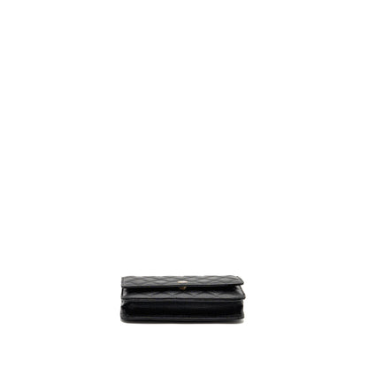 Chanel Classic Wallet On Chain Caviar Black GHW(microchip)