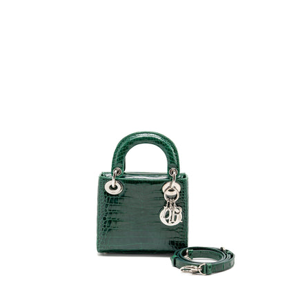 Dior Mini Lady Dior Crocodile Green