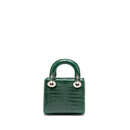 Dior Mini Lady Dior Crocodile Green