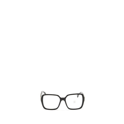 Chanel Letter Logo Square Glasses Black LGHW
