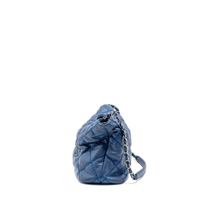 Chanel Hobo Shoulder Bag calfskin Blue SHW