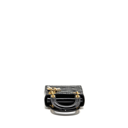 Dior mini lady Dior patent black