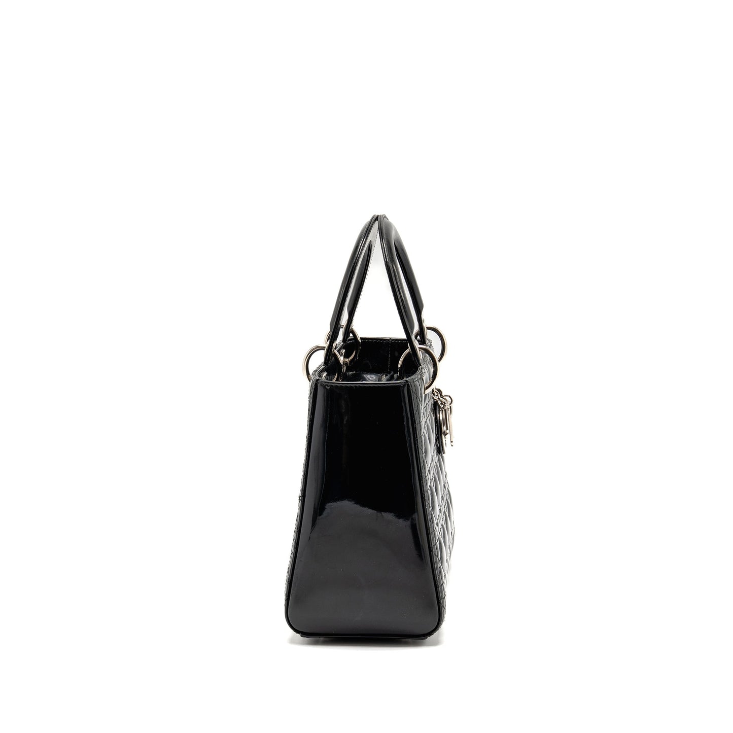 Dior Medium Lady Dior Patent Black