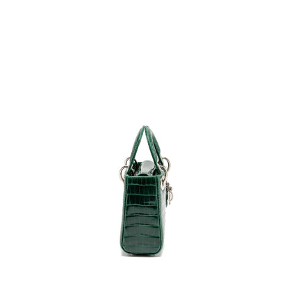Dior Mini Lady Dior Crocodile Green