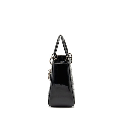 Dior Medium Lady Dior Patent Black