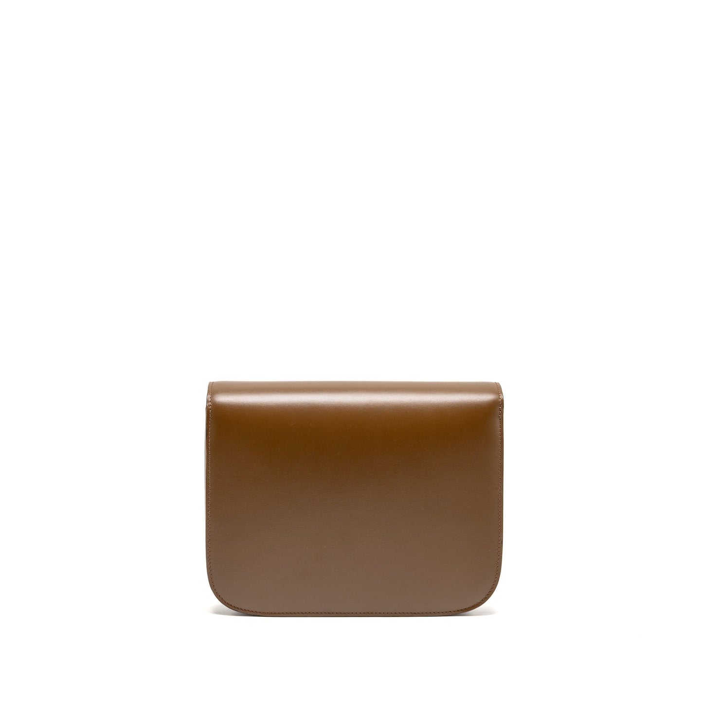 CELINE Medium Classic Box Purse Calfskin Camel