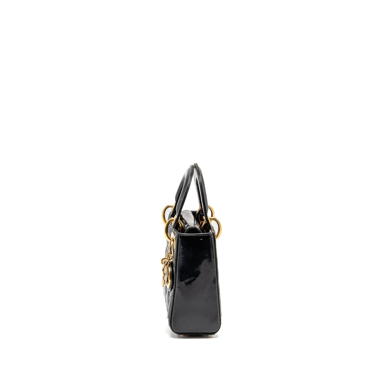 Dior mini lady Dior patent black