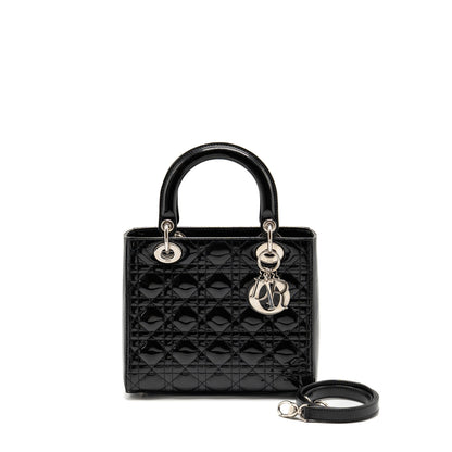 Dior Medium Lady Dior Patent Black