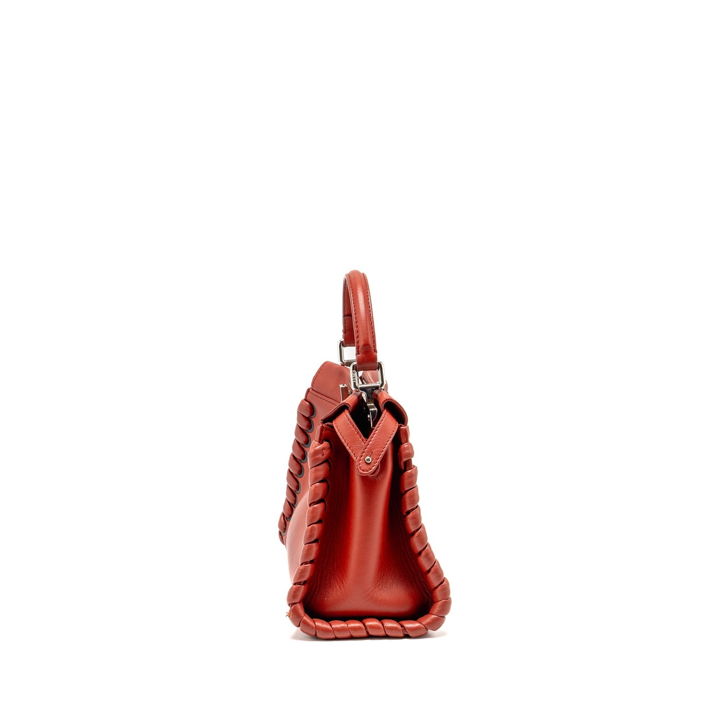 Fendi Mini Peekaboo Whipstitch Lambskin Bloody Mary