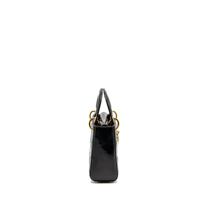 Dior mini lady Dior patent black