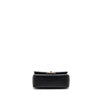 Chanel Top Handle Mini Rectangular Lambskin Black GHW (microchip)