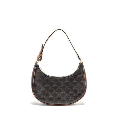 Celine Ava Purse Triomphe Canvas/ Calfskin Tan