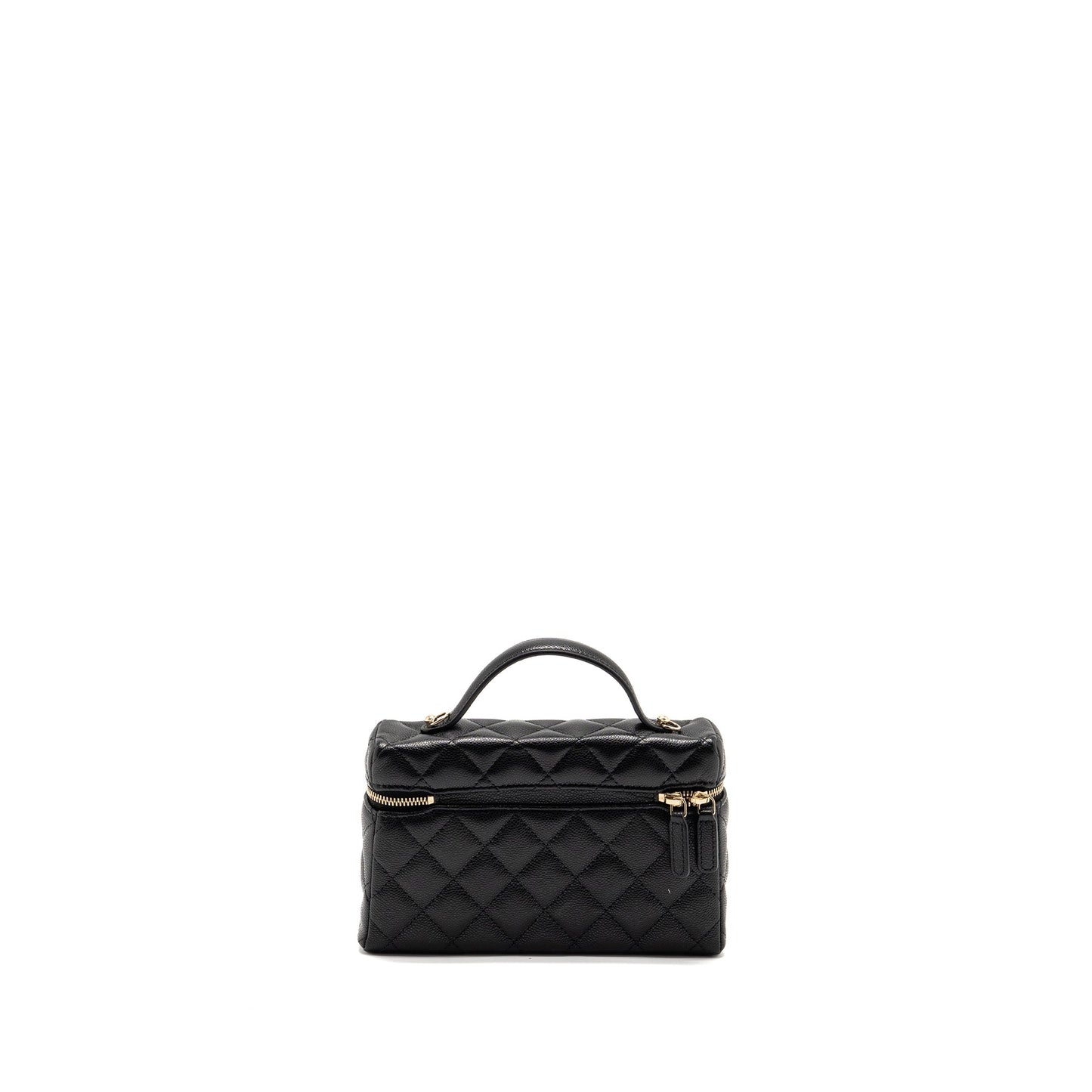Chanel 25P CC top handle Vanity bag caviar black LGHW (microchip)