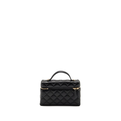 Chanel 25P CC top handle Vanity bag caviar black LGHW (microchip)