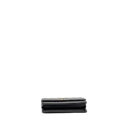Chanel 2.55 Reissue WALLET on Chain Aged Calfskin Black GHW (Microchip)