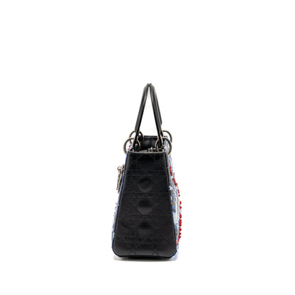 Dior Medium Lady Dior Art Purse Betty Mariani Limited Edition Leather Multicolour