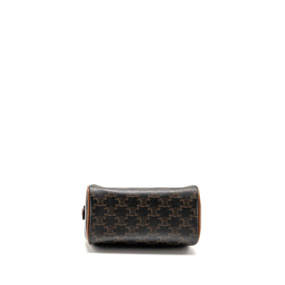Celine Small Boston Purse Triomphe Canvas/Calfskin Tan