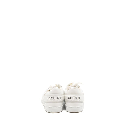 Celine Size 38 trainer low lace-up sneaker calfskin white