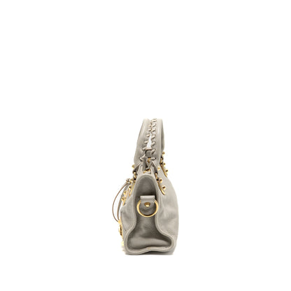 Balenciaga Mini City Purse Calfskin Light Grey