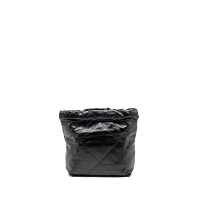 Chanel Mini 22 Bag Shiny Calfskin Black GHW (Microchip)