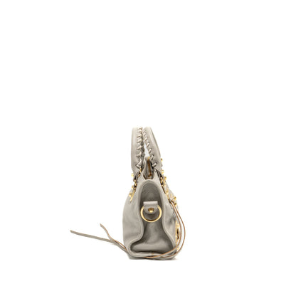Balenciaga Mini City Purse Calfskin Light Grey