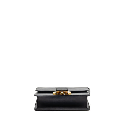 Dior Medium 30 Montaigne Flap Purse Calfskin Black