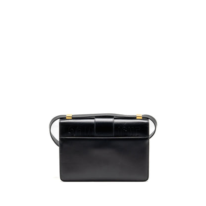 Dior Medium 30 Montaigne Flap Purse Calfskin Black