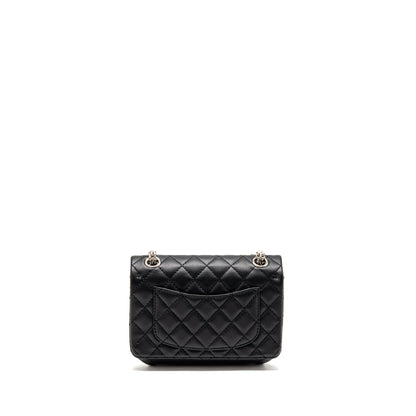 Chanel MINI 2.55 reissue aged calfskin black SHW (Microchip)