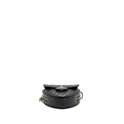 Chanel 22s Heart Bag Lambskin Black LGHW (Microchip)