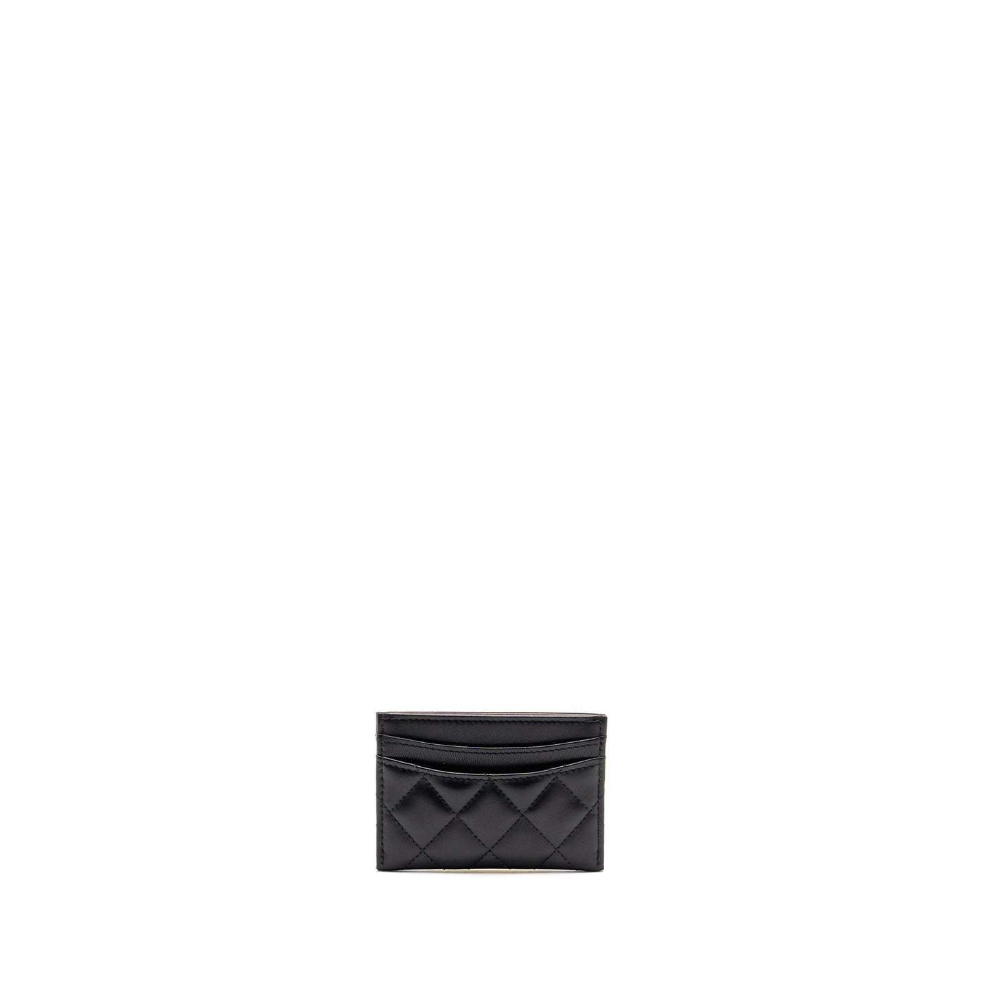 Chanel Classic CC Card Holder Lambskin Black LGHW (Microchip)
