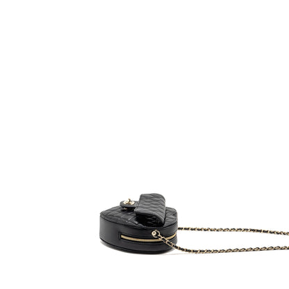 Chanel 22s Heart Bag Lambskin Black LGHW (Microchip)
