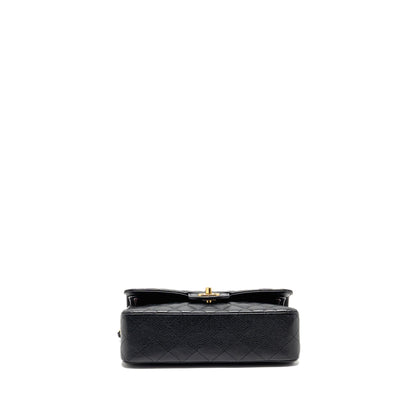 Chanel Small Classic double flap caviar black GHW (microchip)